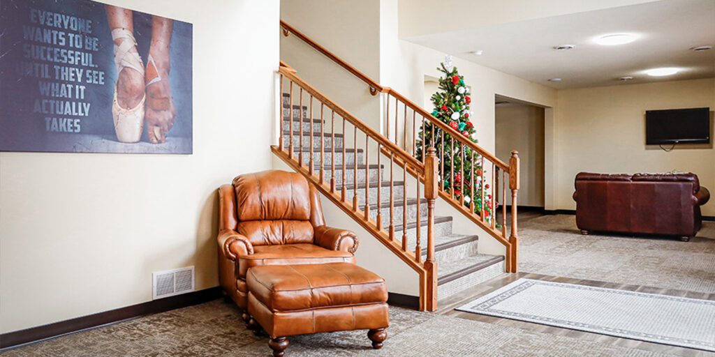 Entryway to Providence House alcohol and addiction treatment facility.